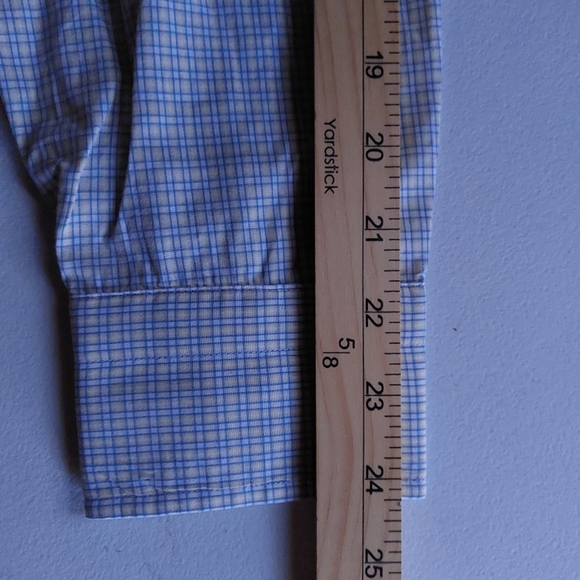 Canali Shirt Mens Size Large Yellow Blue Gingham Check Button Down Made In Italy - Picture 11 of 11